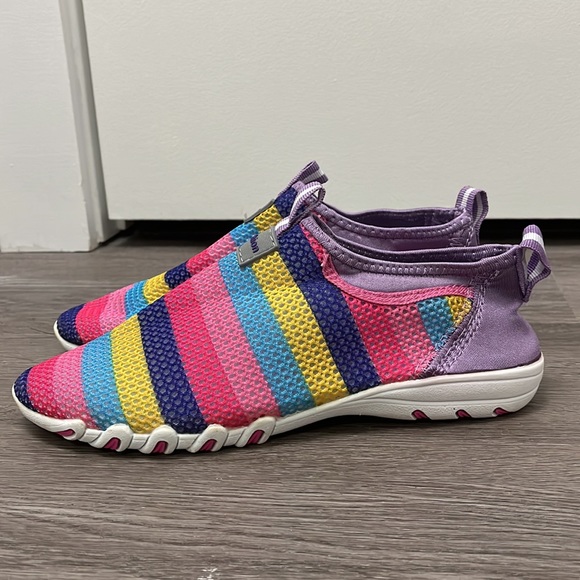 Fashion Casual Women’s casual striped colors breathable mesh sneakers size 7.5 - Picture 4 of 9